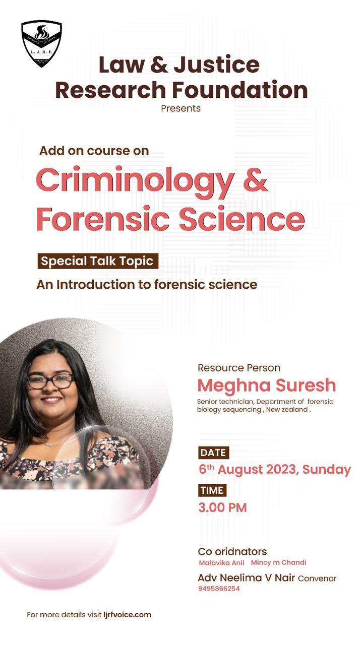 Criminology And Forensic Science Special Talk On An Introduction To Forensic Science 0016